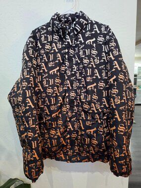 Valabasas All Over Print Monogram Puffer Jacket Streetwear Men’s Size Medium